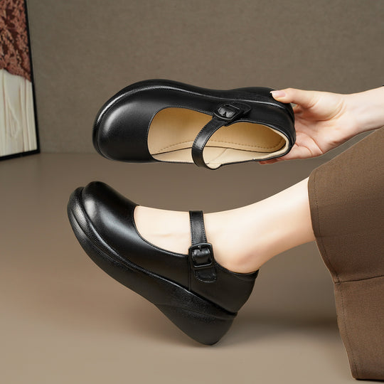 Damen Mary Jane Schuhe mit verstellbarem Riemen und bequemem Fußbett EB