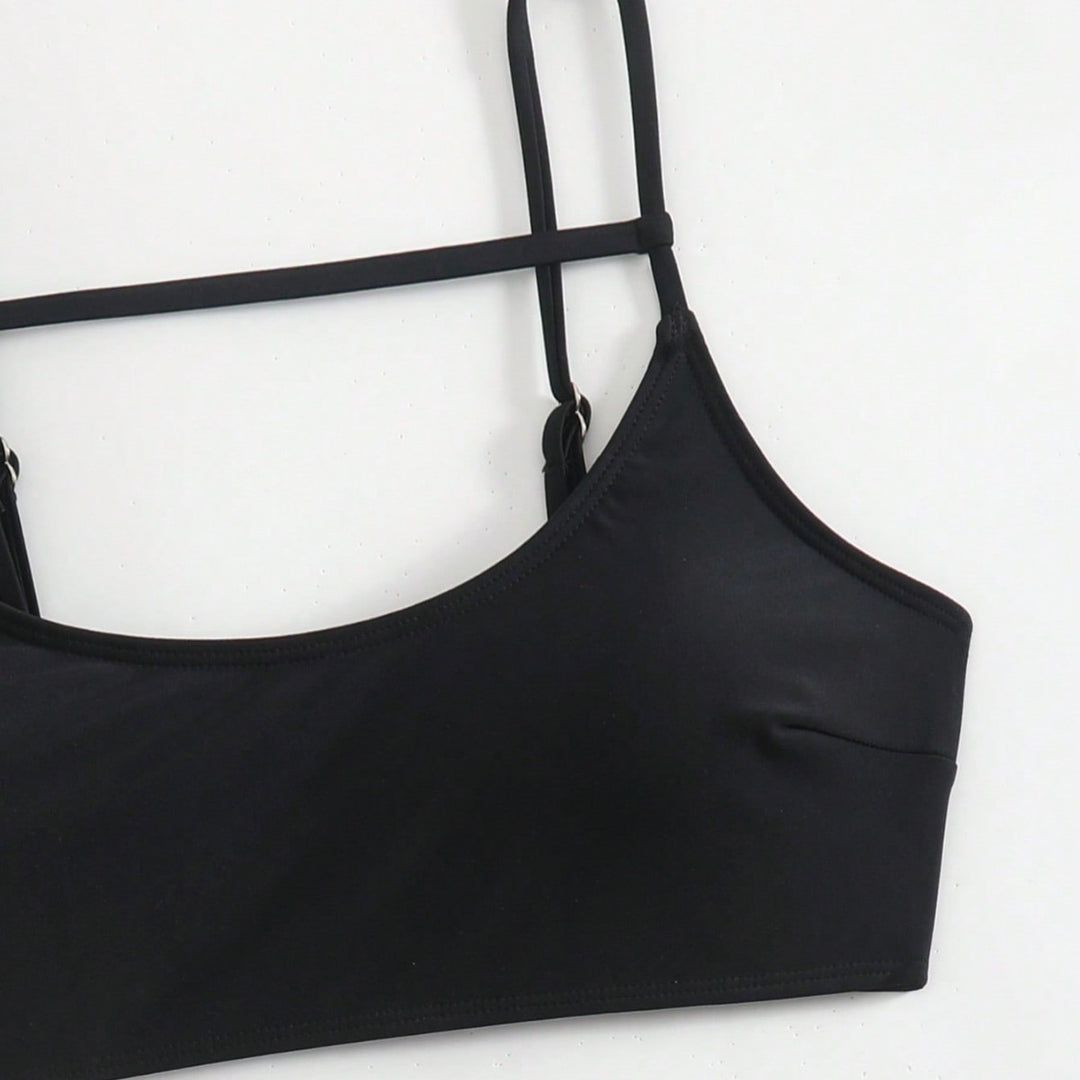Damen Triangel-Bikini-Set mit innovativem Schnitt und verstellbaren Trägern EB