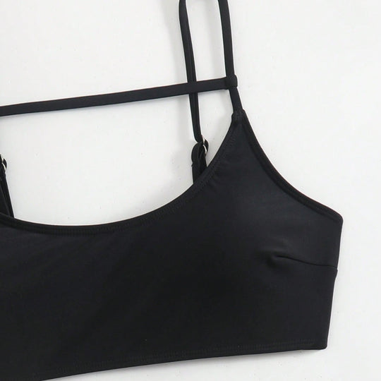 Damen Triangel-Bikini-Set mit innovativem Schnitt und verstellbaren Trägern EB