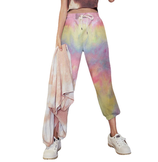 Damen Freizeithose mit lässigem Schnitt und modernen Batikmustern EB