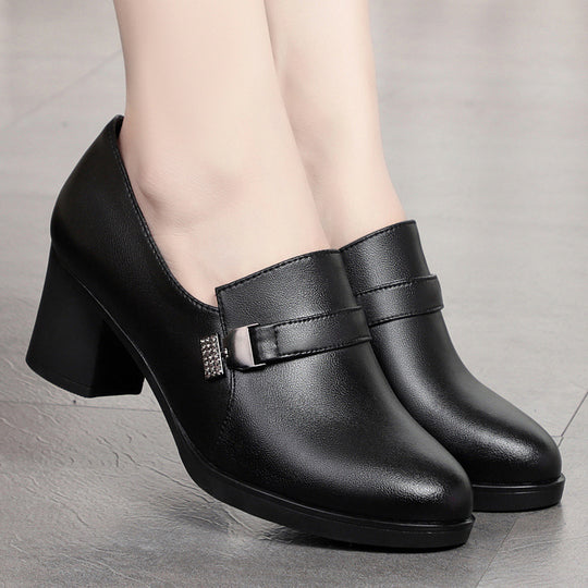 Damen Elegante Schnürschuhe mit bequemem Blockabsatz und modischem Design EB