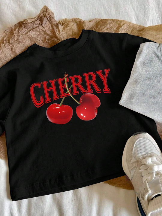 Damen T-Shirt mit kreativem Schlüsselherz-Motiv und modernem Print EB
