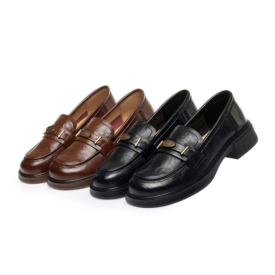 Damen Klassische Mokassins mit elegantem Kettendetail und rutschfester Sohle EB