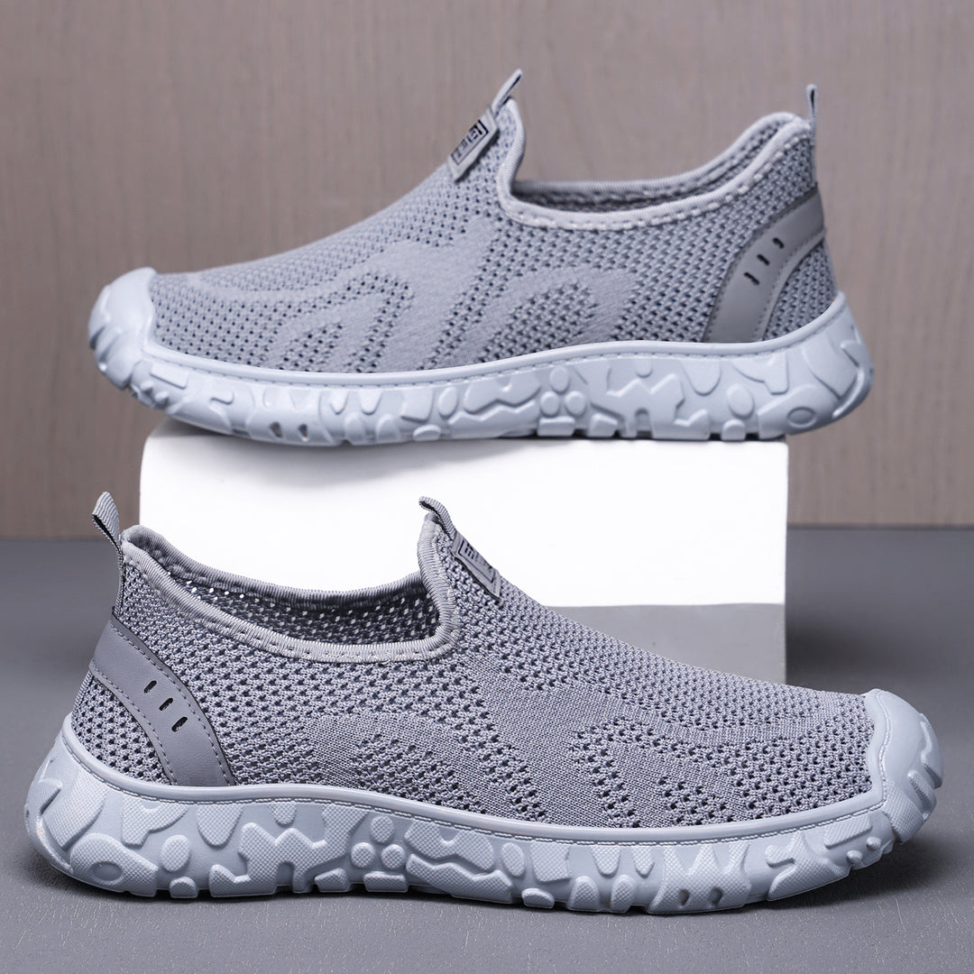 Damen Atmungsaktive Slip-On Sport Sneakers mit flexiblem Mesh-Obermaterial EB