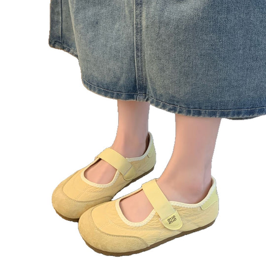 Damen Komfortable Ballerinas mit verstellbarem Riemen EB
