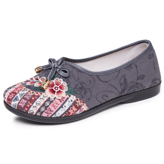 Damen Handbestickte Ballerinas EB