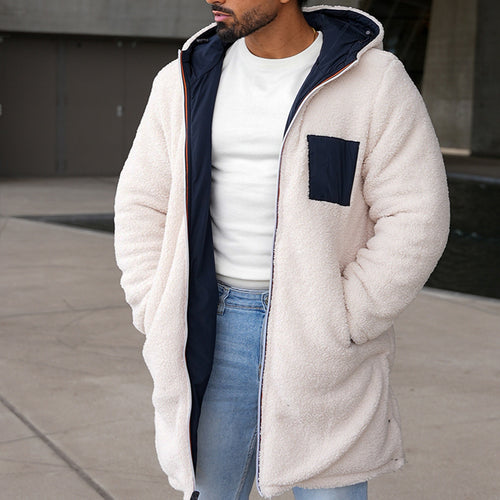 Herren umkehrbare Winterjacke mit weichem Innenfutter EB