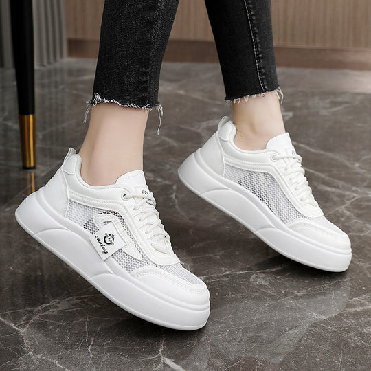 Damen modische Sneaker mit atmungsaktiver Mesh-Oberfläche und flexibler Sohle EB