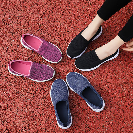 Damen Bequeme Slip-On Sneakers mit atmungsaktivem Obermaterial EB