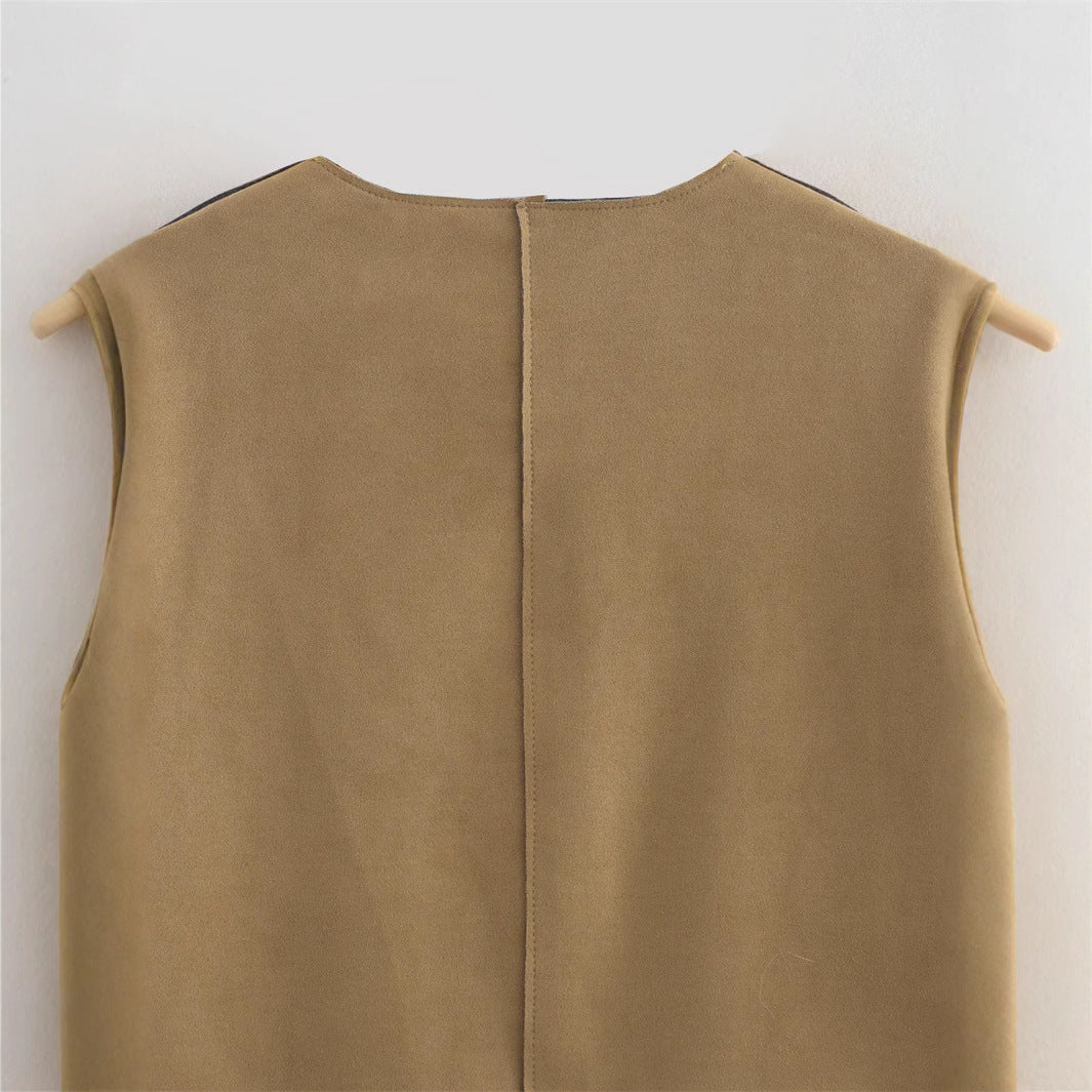 Damen lässige Kurzjacke mit praktischen Taschen EB