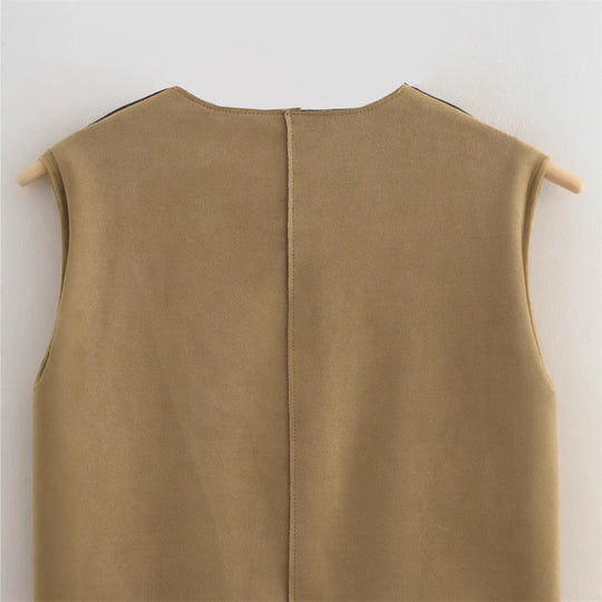 Damen lässige Kurzjacke mit praktischen Taschen EB