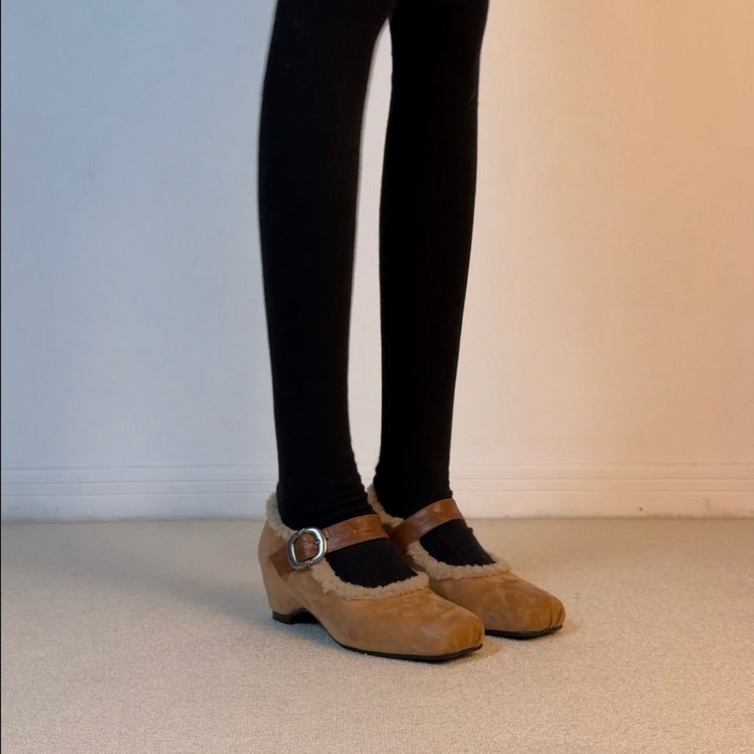 Damen stilvolle Hausschuhe mit Fleece Innenfutter EB