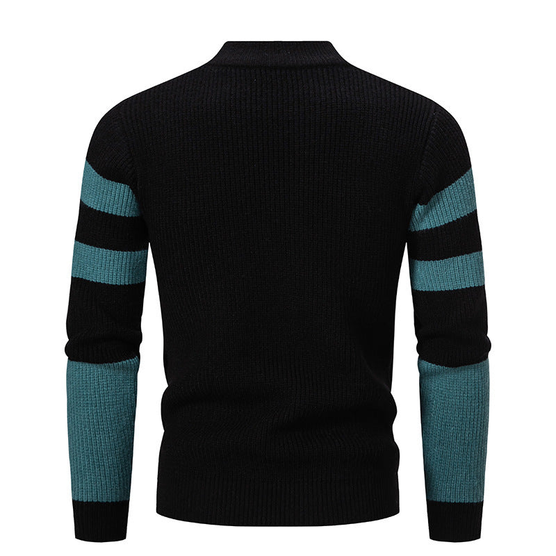 Herren modischer Pullover mit strukturiertem Blockdesign EB