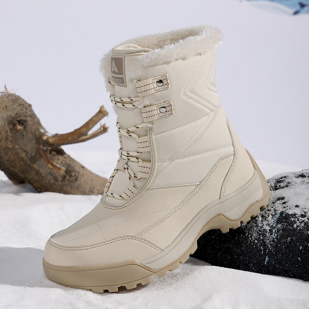 Damen isolierte Winterstiefel mit rutschfester Sohle und weichem Innenfutter EB