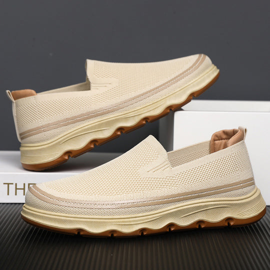 Damen Slip-On Sneakers mit atmungsaktiver Mesh-Oberfläche und rutschfester Laufsohle EB