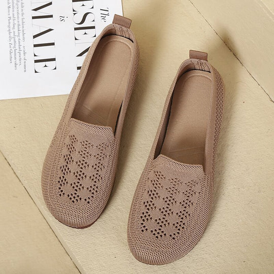 Damen Bequeme Slip-On Schuhe mit modischem Lochmuster EB