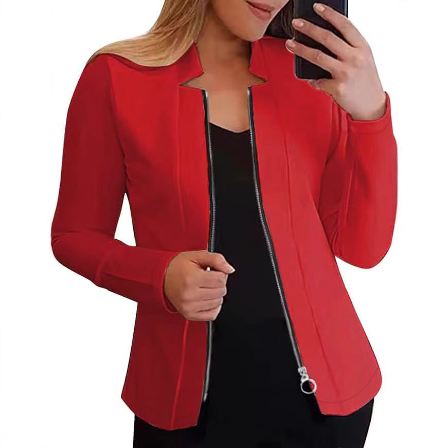 Damen Bikerjacke mit innovativem Schnitt und praktischen Reißverschlussdetails EB
