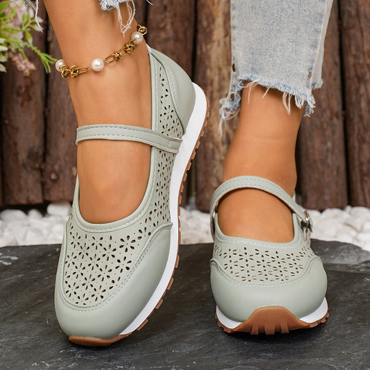 Damen sommerliche Clogs mit atmungsaktivem Muster EB