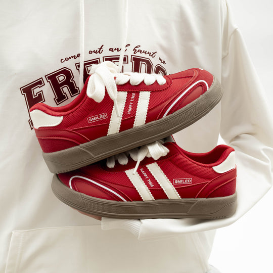 Damen Sportliche Sneakers mit atmungsaktivem Obermaterial und rutschfester Gummisohle EB