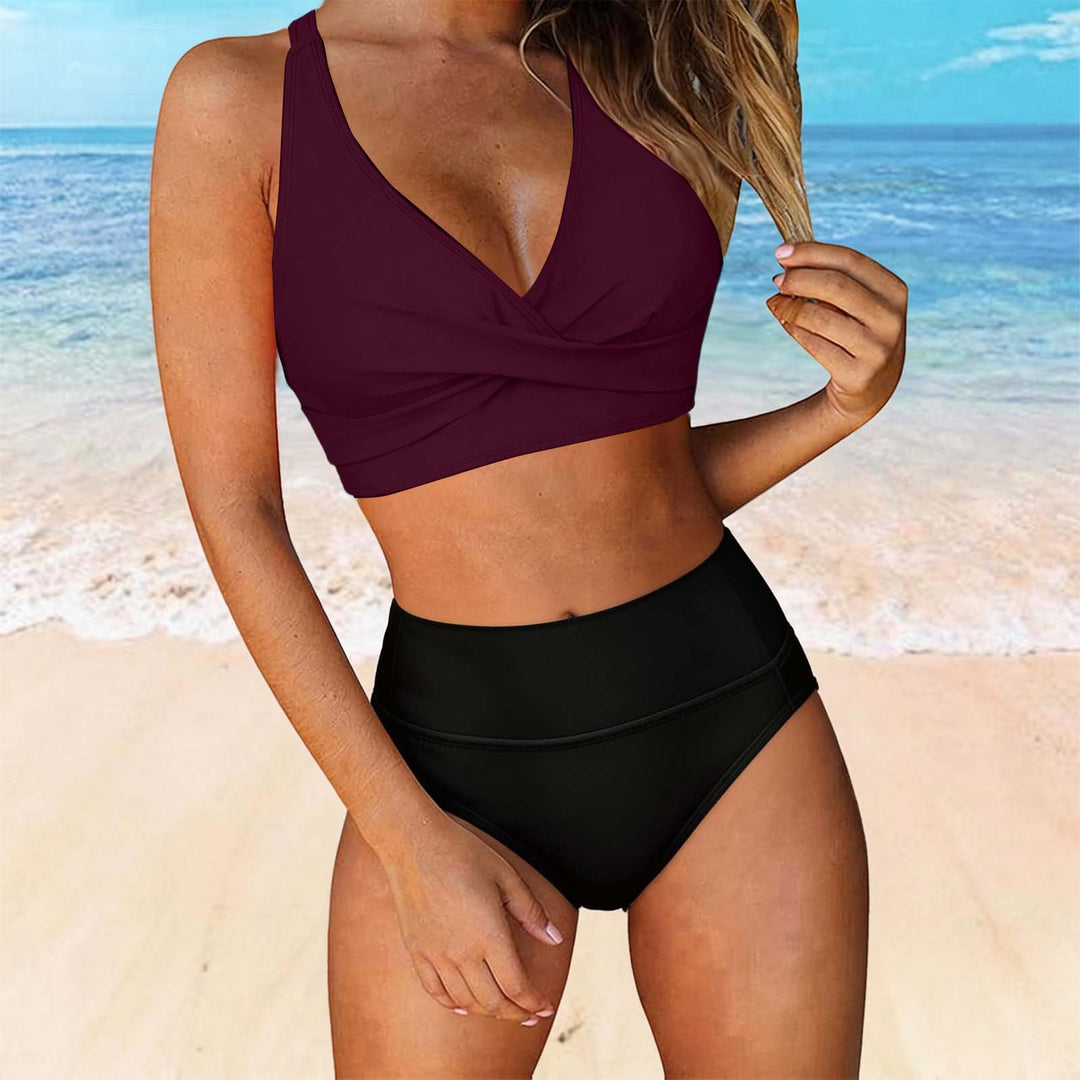 Damen Zweiteiliger Badeanzug mit floralem Design EB