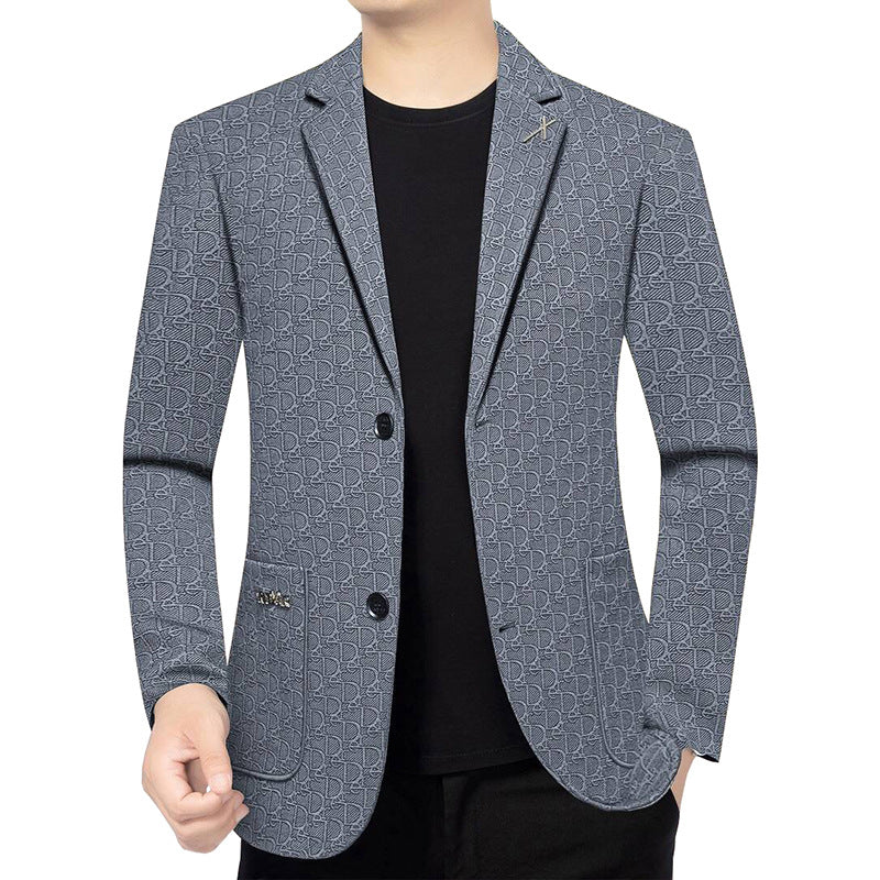 Herren Modernes Einreihiges City-Blazer mit aufgesetzten Taschen und leichter Halbfütterung EB