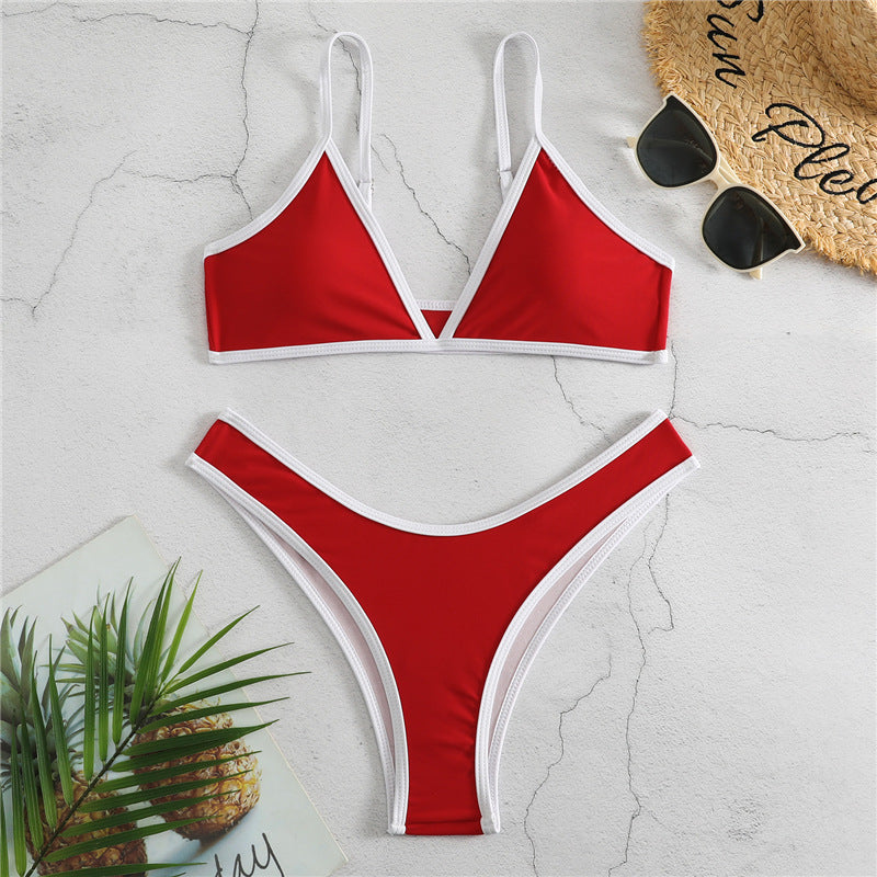 Damen Triangel-Bikini mit eleganter Naht und sportlichem Schnitt EB