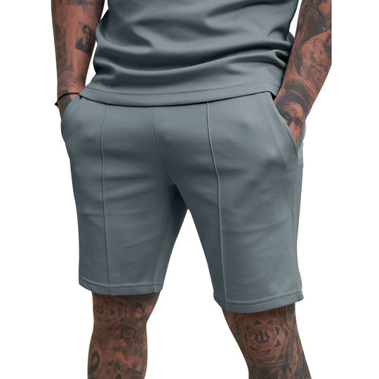 Herren nan kurze Freizeithose aus Baumwollmischung mit elastischem Bund und Kordelzug EB