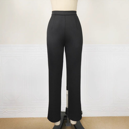 Damen elegante und bequeme hochtaillierte Hose EB