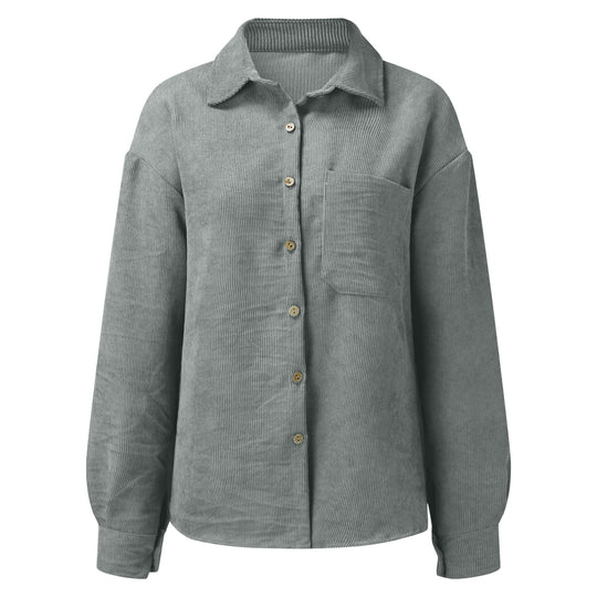 Damen Übergroße Kordbluse EB