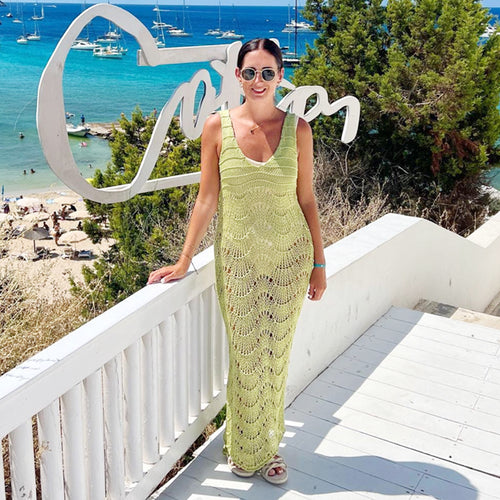 Damen gehäkeltes Strandkleid EB