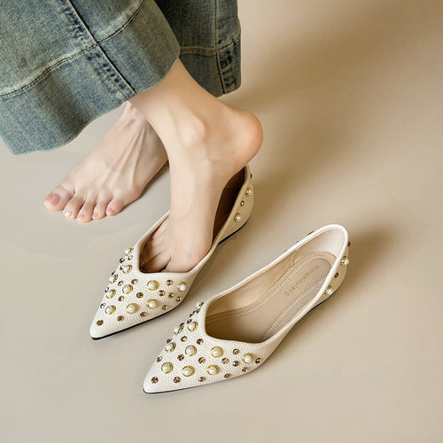 Damen Ballerinas mit modischem Schmuckdetail EB