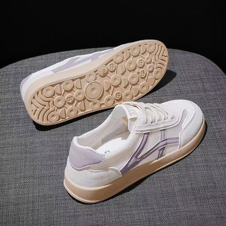 Damen Sneakers im lässigen Retro-Stil mit atmungsaktiven Mesh-Einsätzen und dämpfender Sohle EB