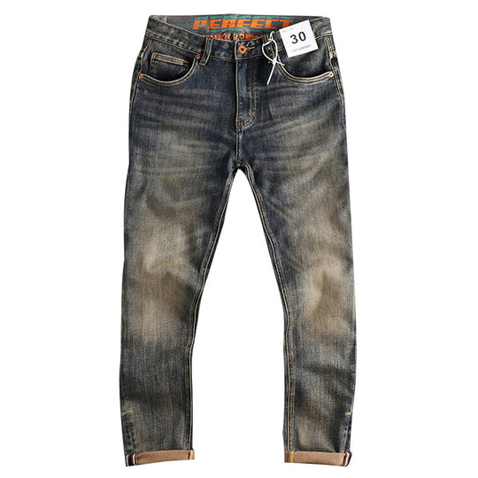Herren Slim-Fit Jeans mit lässigem Used-Look EB