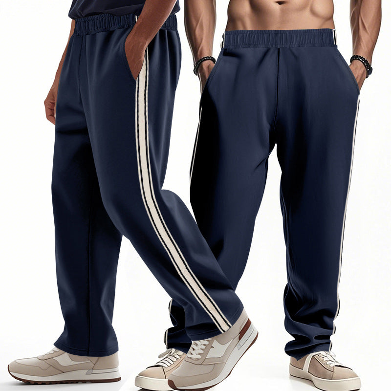 Herren Freizeit-Jogginghose mit seitlichen Streifen und elastischem Bund EB