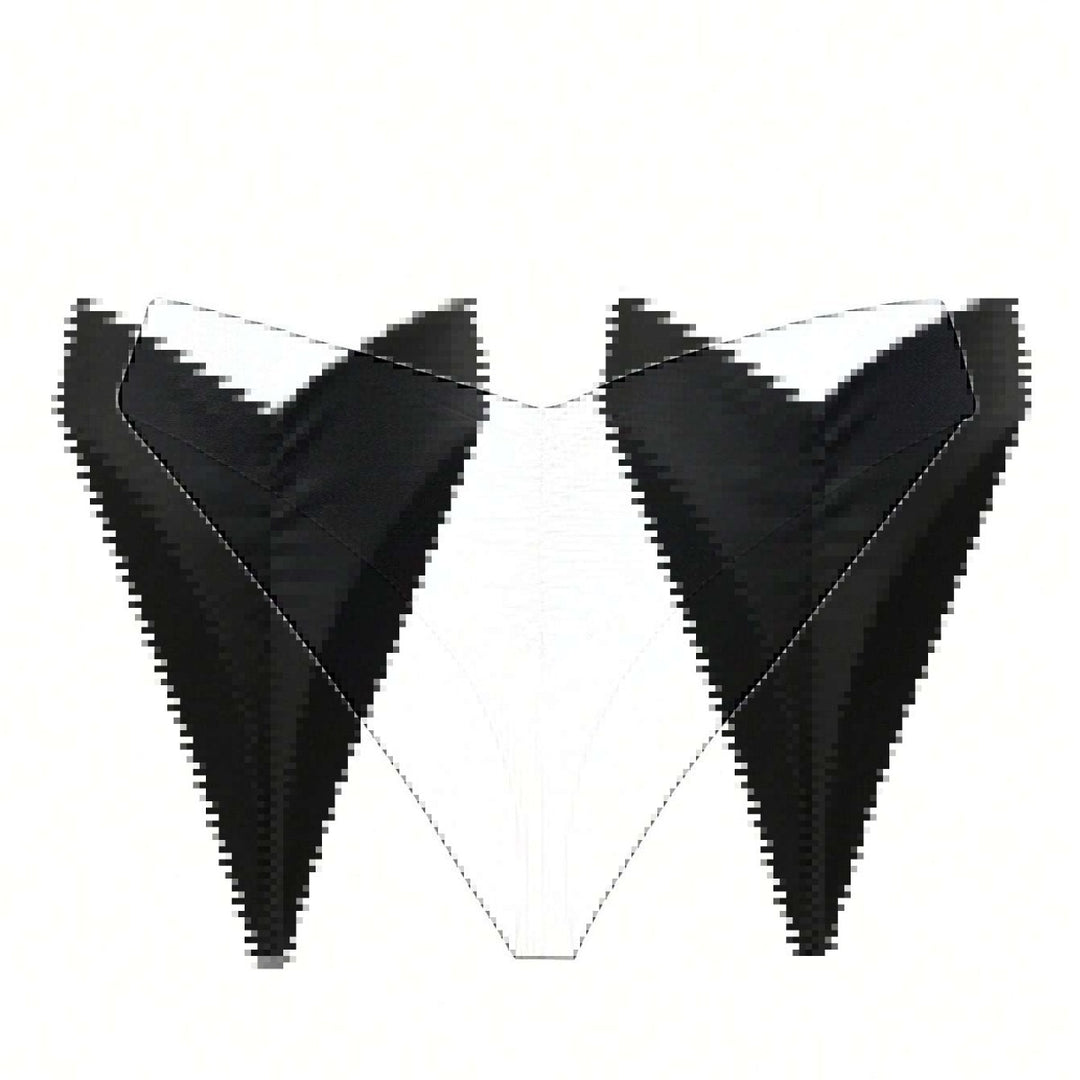 Damen Bikini-Höschen mit seitlichen Rüschendetails und hohem Schnitt EB