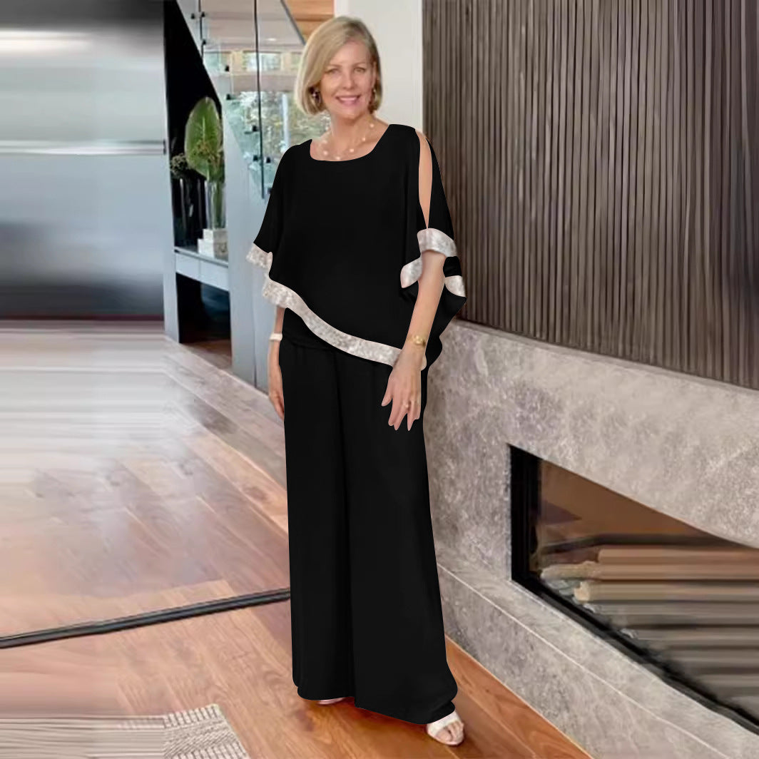 Damen Elegant geschnittenes Zweiteiliges Ensemble EB