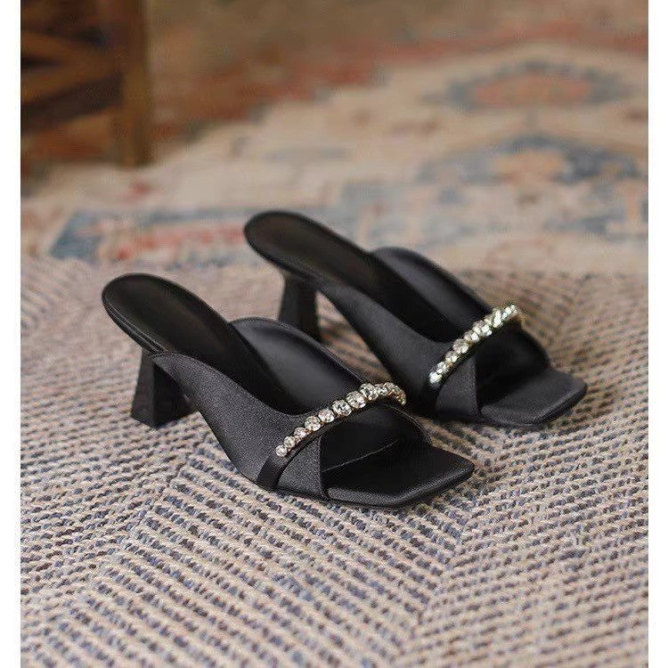 Damen glamouröse und elegante Sandaletten mit Blockabsatz EB