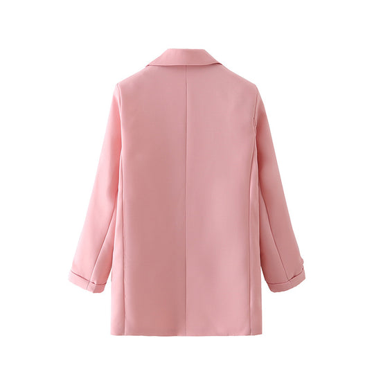 Damen elegante Blazerjacke mit modernem Schnitt und strukturiertem Gewebe EB