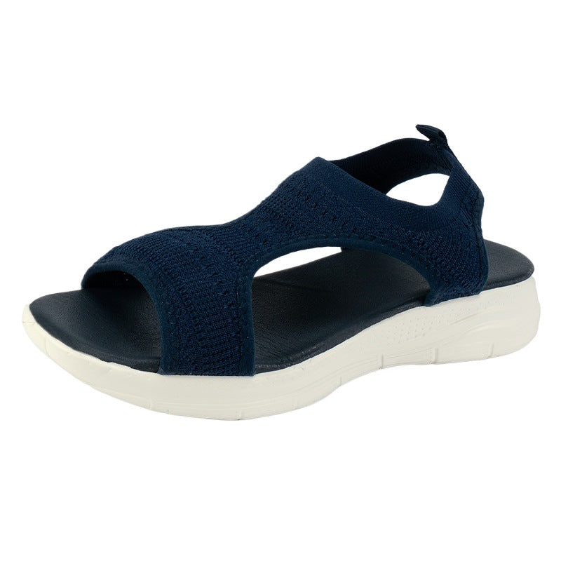 Damen Komfortable Sommer-Sandalen mit elastischem Obermaterial EB