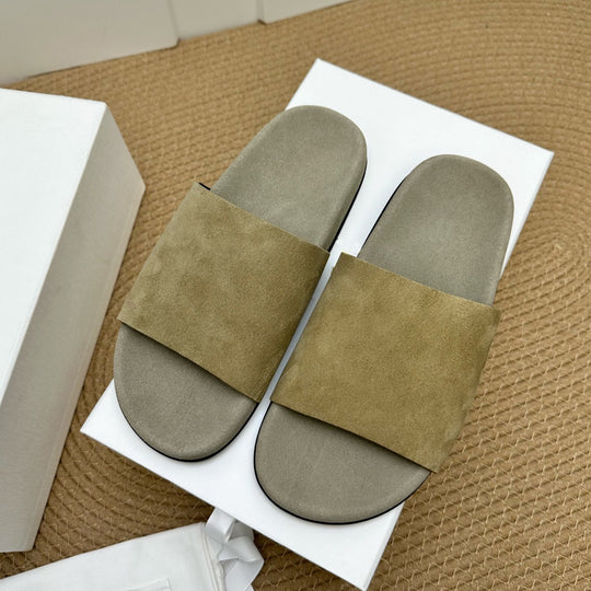 Damen Moderne Clogs mit weichem Leder-Obermaterial EB