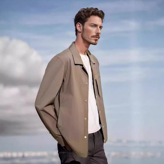 Herren technische Freizeitjacke mit praktischen Taschen und leichtem Material EB