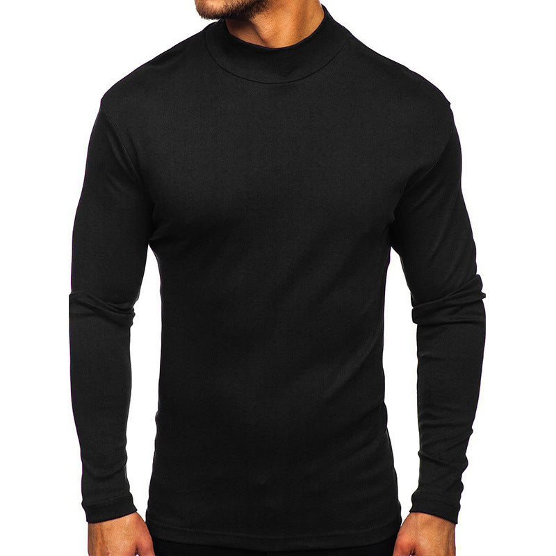 Herren Langarmshirt mit Stehkragen aus hochwertigem Material EB