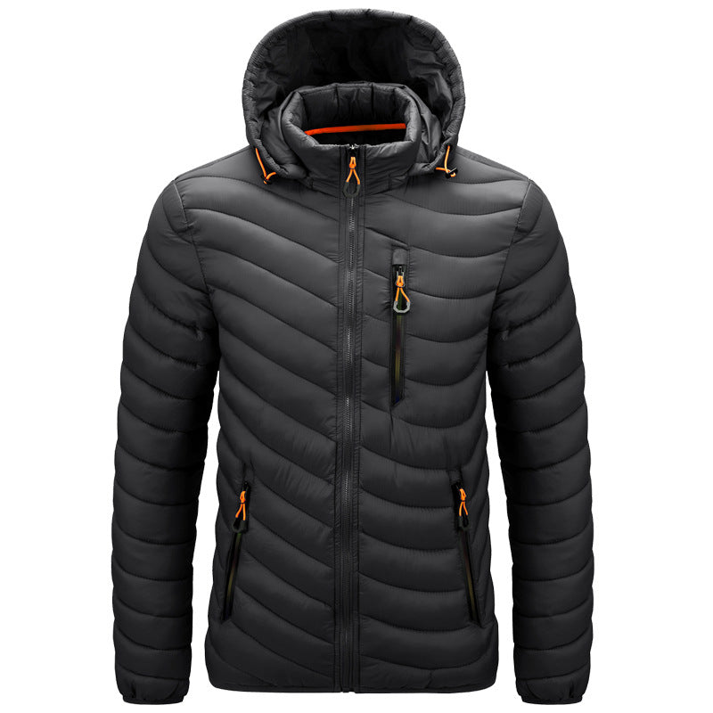 EB | Gesteppte leichte Herrenjacke mit Kapuze
