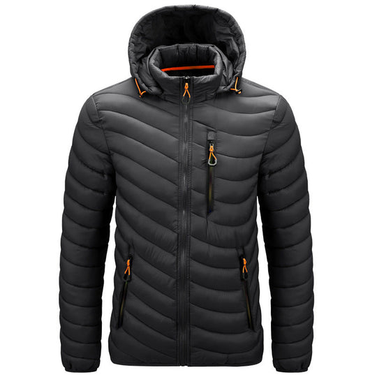 EB | Gesteppte leichte Herrenjacke mit Kapuze