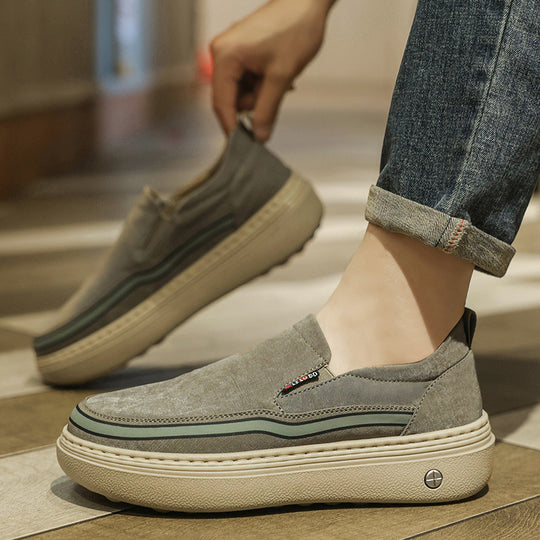 Damen Bequeme Slip-On Schuhe mit elastischen Einsätzen EB