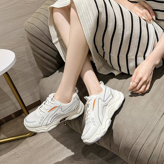 Damen Sportliche Sneaker mit stoßdämpfender Sohle und atmungsaktivem Obermaterial EB