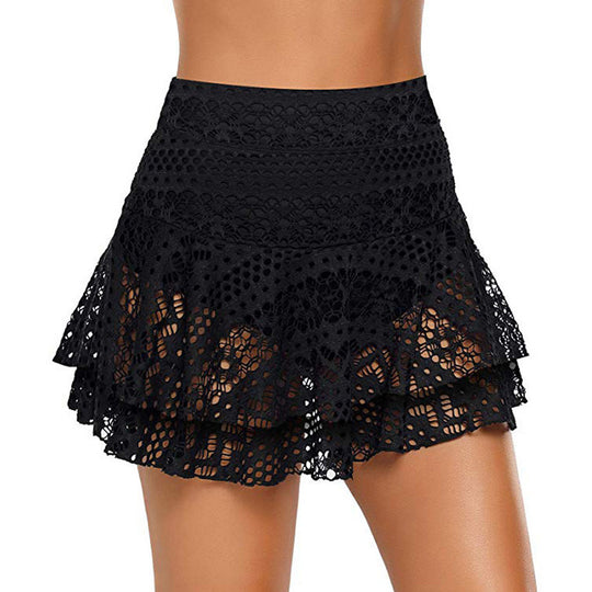 Damen Spitzen-Badesarong mit voluminösem Flatterdesign EB