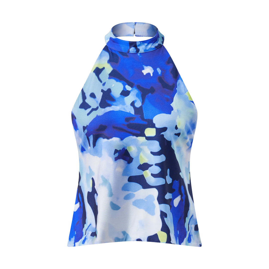 Damen Haltertop mit blühendem Design EB