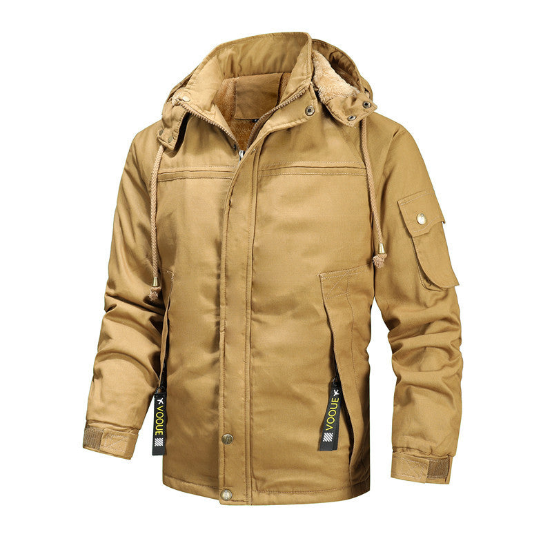 Herren vielseitige Outdoor-Jacke mit gefütterter Kapuze EB