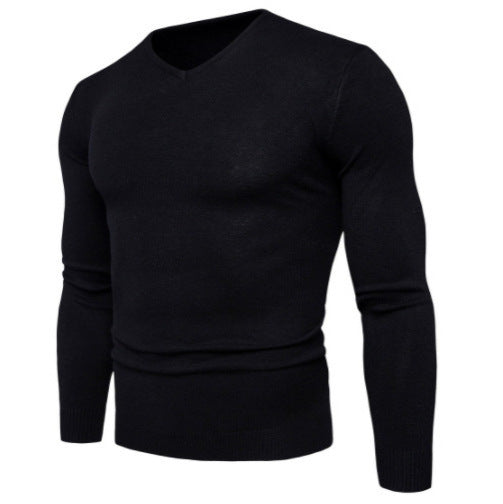 Herren feiner V-Ausschnitt Pullover aus hochwertiger Baumwolle EB